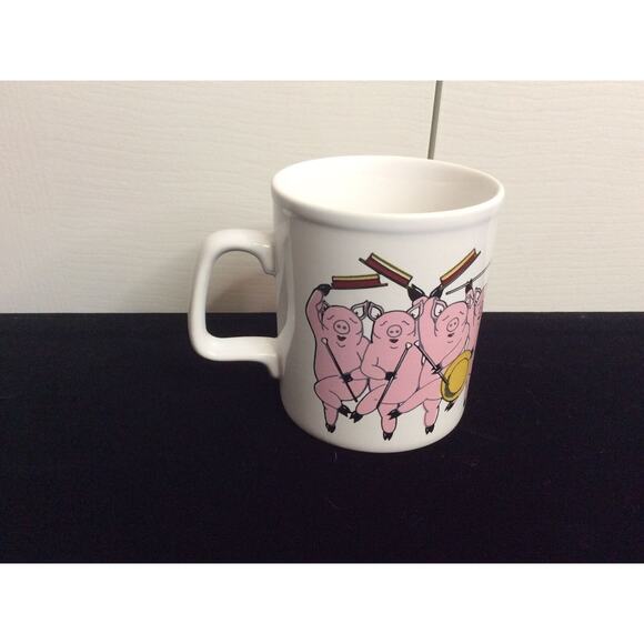 Kiln Craft S.H.O. Dancing Chorus Line Pig Coffee Tea Coco Mug Cup - Picture 4 of 7